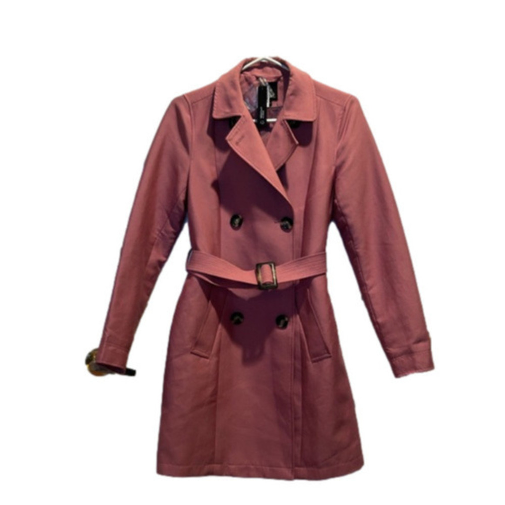 New Reitmans dusty rose pink XS Rain/Trench Coat